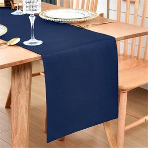 Farmhouse Table Runner Navy Blue 72 Inch Long Dining Coffee Table Decor Party